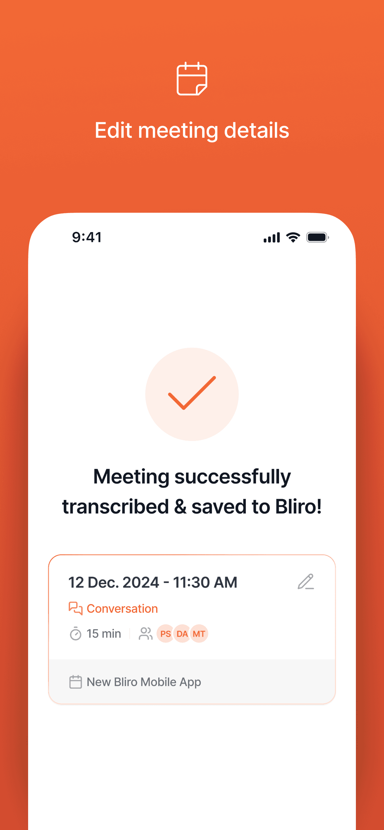 Bliro app screens